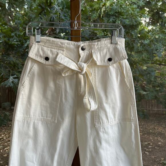 Banana Republic Factory Women's Utility Tie-Waist Pants Snow Day Size 2. NEW - Picture 3 of 8